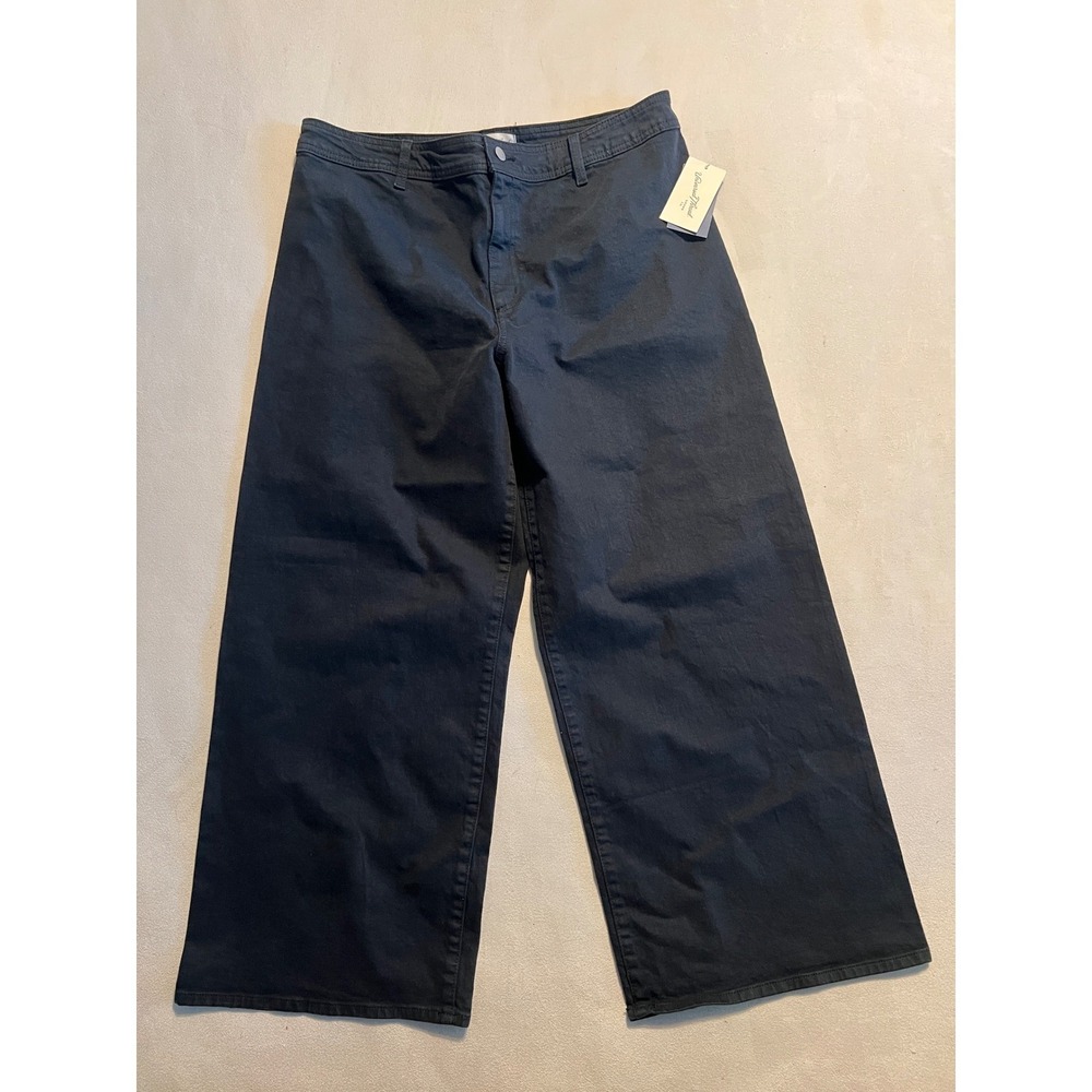 Universal Thread Womens Y2K Sailor Wide Leg Pants Black High Rise Size 16 NWT